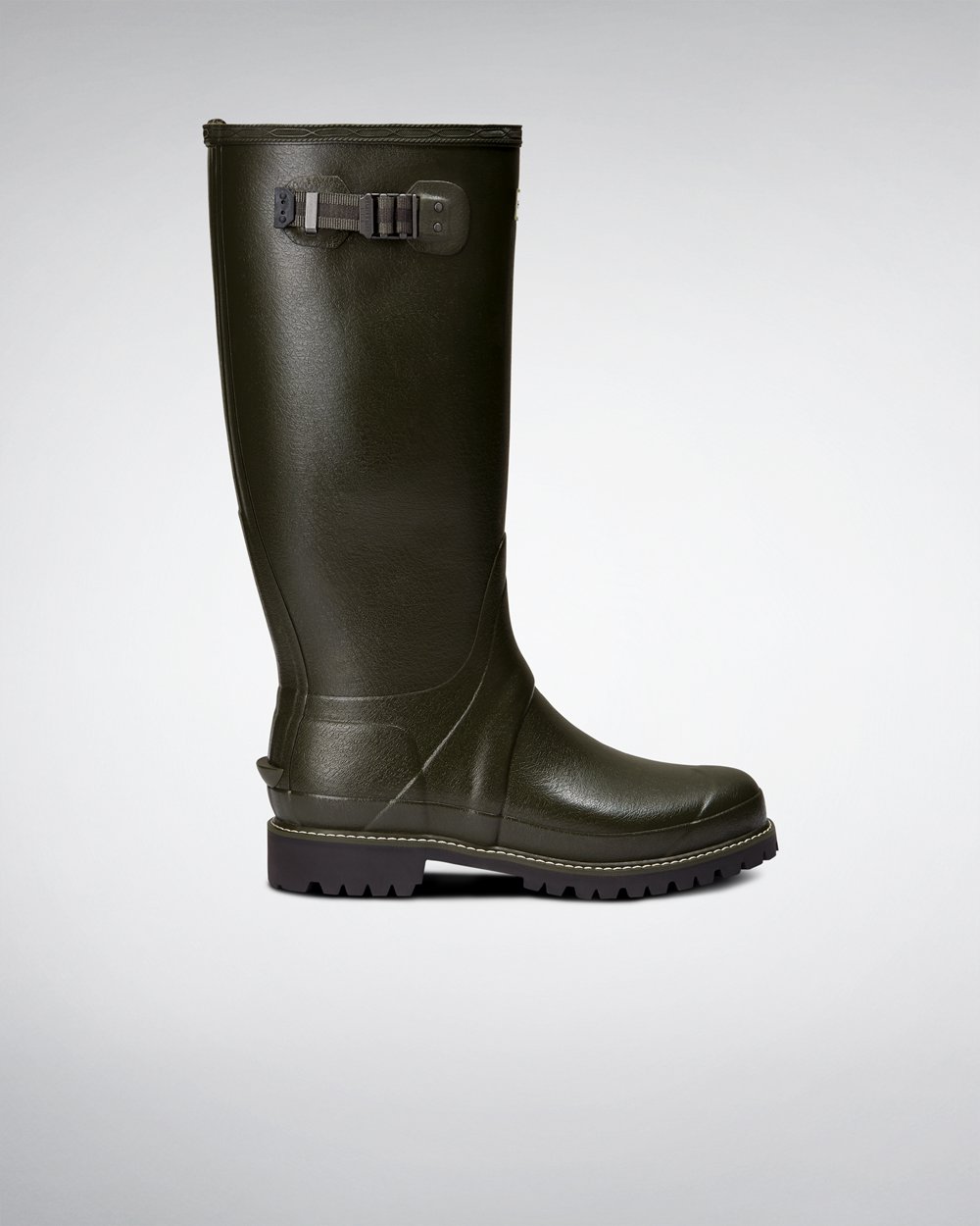 Men Hunter Balmoral | Wide Fit Rain Boots Dark Olive | NZ-30682-DZAP